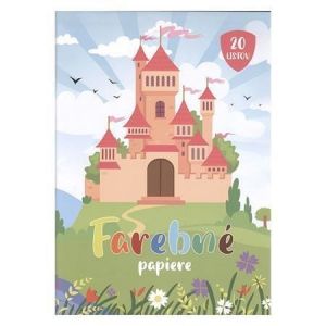 Barevný papír, mix 10 barev, A4, 20 listů