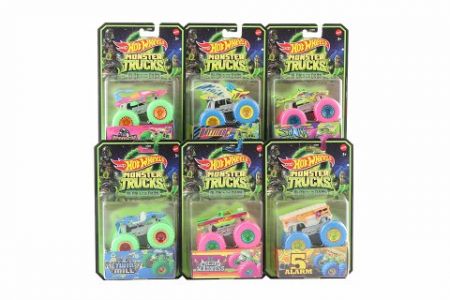 Hot Wheels Monster trucks svítící ve tmě HCB50