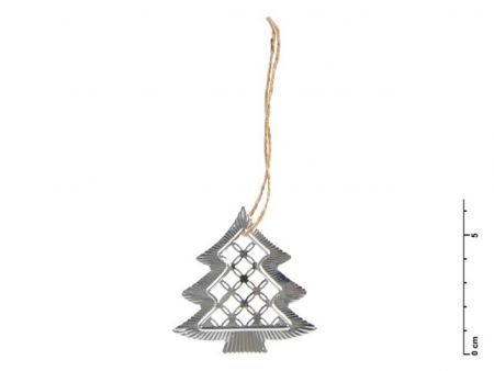 Stromek kov stříbrný 6,5 cm - závěs