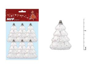 Stromeček 7,5x6,5cm/6ks s glitrem