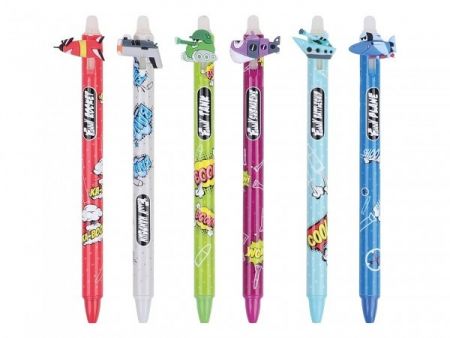 Kuličkové pero gumovací 0,5 Guns/Zbraně 6 druhů