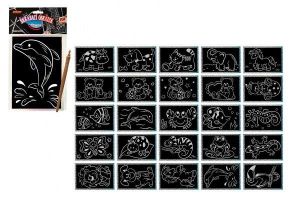 Škrabací obrázek hologram 15x10cm