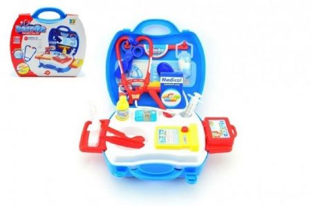 Sada doktor/lékař 20ks plast v plastovém kufříku 24x22x10cm