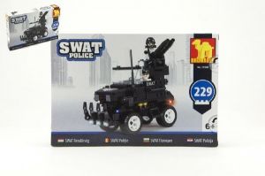Stavebnice Dromader SWAT Policie Auto 229ks plast v krabici 32x21,5x5cm