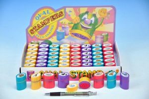 Razítka oválná zvířata safari 3x4cm asst 8 druhů