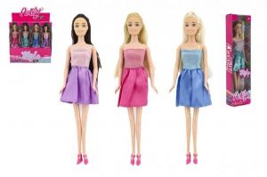 Panenka Anlily plast 28cm kloubová asst 4 druhy v krabičce