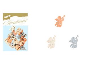 Dekorace anděl barevný 2 24ks 2cm mix