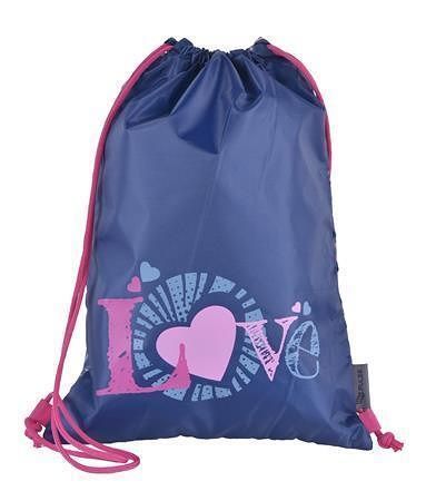 Sáček na tělocvik "Blue Love", modrá-růžová, PULSE