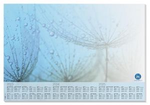 Stolní podložka "Drops", 595 x 410 mm, s 3 letým kalendářem, recyklovaný, SIGEL HO450