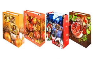 Dárková taška M 26x32x10cm Vánoce