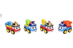 Auto stavební s obličejem 13 cm