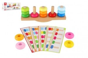 Skládanka dřevo balanční 30x7x11,1cm 26ks v krabici