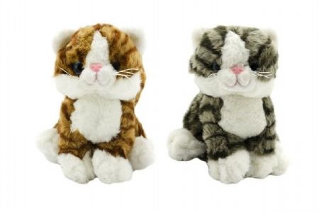 Kočka plyš 22cm asst 2 barvy 0m+