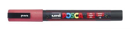 Akrylový popisovač "Posca PC-3ML", lesklá červená, 0,9-1,3 mm, UNI 2UPC3MLP