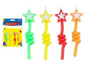 Dortové svíčky MFP spirála barevný mix 4ks