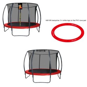 Trampolína s ochrannou sítí Wannado Bernil červená 244 cm