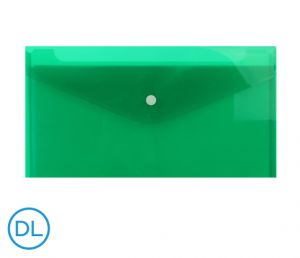 Obal spisový s klopou a drukem DL LUMA, zelený