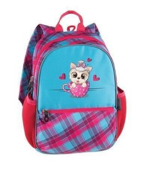 Batoh "Junior Kitty Love", zelená - růžová, PULSE 122003