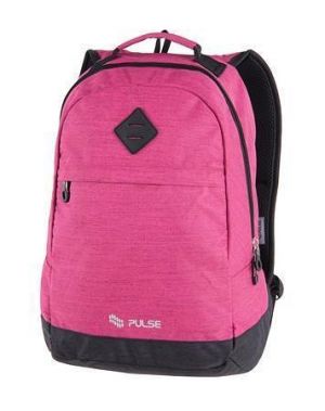 Backpack, with laptop compartment, PULSE "Solo Pink Dimmension", pink patterned