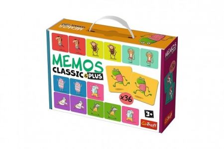 Pexeso classic & plus Zvířata 36ks v krabici 27x19x6,5cm