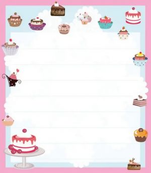 SN-13 Samolepící papírky 7x8cm 100 listů- CUPCAKES