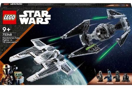 LEGO 75348 Mandalorianská stíhačka třídy Fang proti TIE Interceptoru