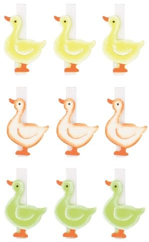 Husa dřevěná 4,5 cm na kolíčku 9 ks