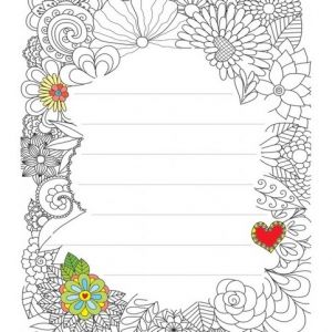 SN-2 Samolepící papírky 7x8cm 100 listů-omalovankové kytky 