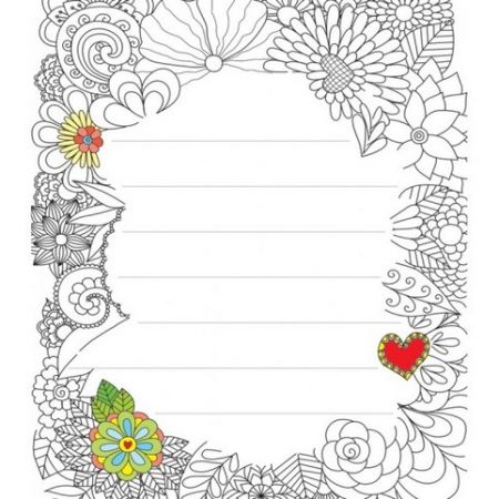 SN-2 Samolepící papírky 7x8cm 100 listů-omalovankové kytky