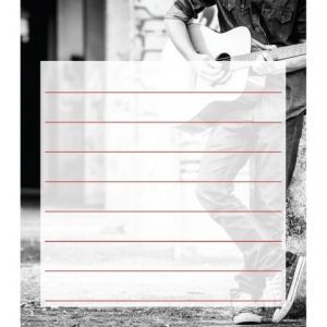 SN-11 Samolepící papírky 7x8cm 100 listů- KYTARISTA