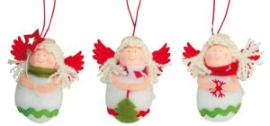 Anděl s červenými křídly 7cm