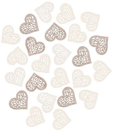 Srdíčko dřevěné 2 cm, 24 ks
