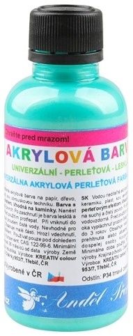 Univerzální akrylové barvy lesklé 50g, perleťové - 9. TMAVĚ ZELENÁ PERLEŤOVÁ