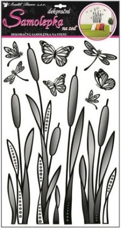 Samolepky na zeď rákosí 50x32cm