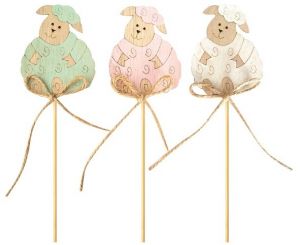 Ovečka dřevěná 6,5 cm + špejle