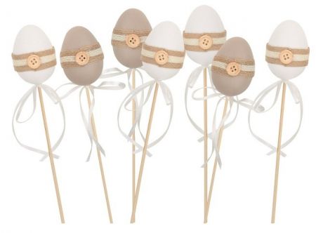 Vajíčko plastové zápich 6 cm + špejle