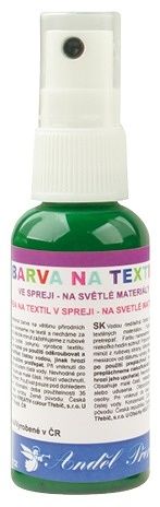 Zelená Barvy na textil ve spreji, na světlé materiály Tmavě zelená