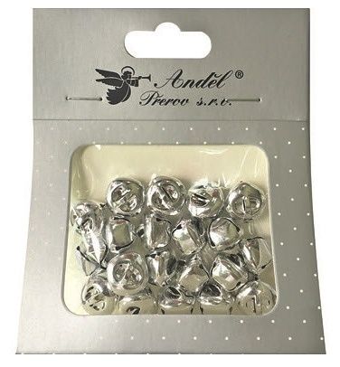 Rolničky stříbrné 1,5 cm, 20 ks