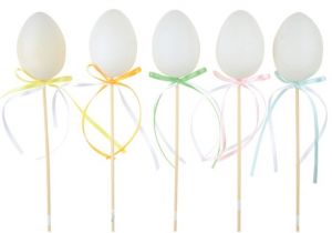 Vajíčko plastové k nazdobení zápich 6cm + špejle