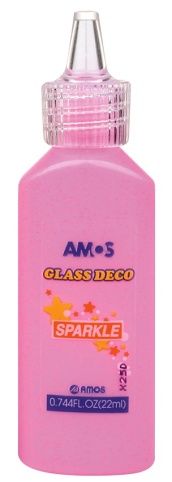 Barvy na sklo se třpytkami Sparkle 22 ml - 5. RŮŽOVÁ