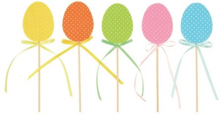 Vajíčko z filcu zápich 6 cm + špejle