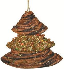 Stromek zlatý s perličkami prostorový 10cm