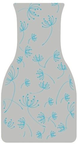 Váza s dekorem plastová skládací 27cm - TYP - 5