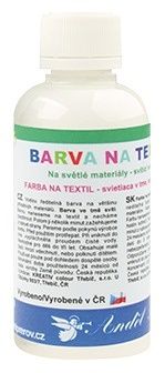 Barva na textil, na světlé materiály 50g 13. BÍLÁ