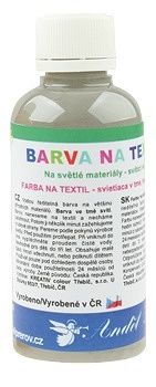 Barva na textil, na světlé materiály 50g 14. STŘÍBRNÁ
