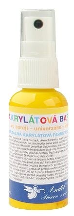 Univerzální akrylová barva ve spreji lesklá, základní 50 g - 1. ŽLUTÁ