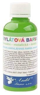 Univerzální akrylová barva lesklá, základní odstín 50 g - 8. SVĚTLE ZELENÁ