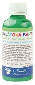Univerzální akrylová barva lesklá, metalická 50g - 8. SVĚTLE ZELENÁ METALICKÁ