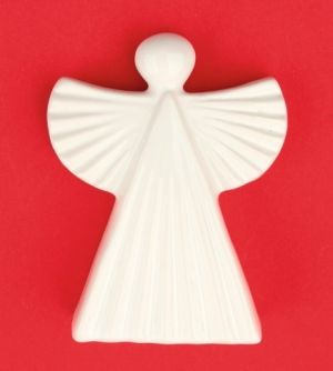 Keramický anděl figurka,vroubkovaný 9 cm