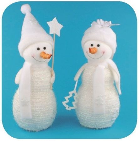 Sněhulák bílý na postavení 23 cm